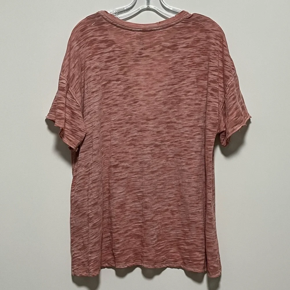 We The Free- Free People Fun Jordan Burnout cut out choker short sleeve tee top